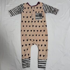 RAGS Hearts & Stripes Romper Bodysuit 12-18m